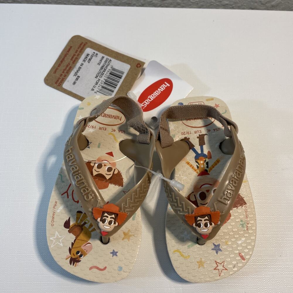Havaianas Toddler Toy Story Andy Flip Flops Sandals Sz 4C NWT